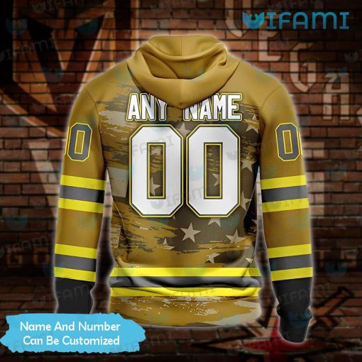 Vegas Knights Hoodie 3D Firefighter Design Custom Vegas Golden Knights Gift