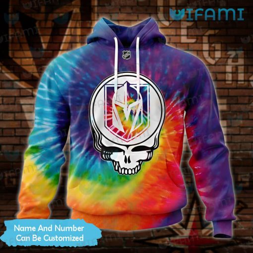 Vegas Knights Hoodie 3D Grateful Dead Colorful Tie Dye Custom Vegas Golden Knights Gift