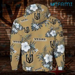 Vegas Knights Hoodie 3D Hibiscus Palm Leaves Vegas Golden Knights Gift