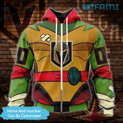 Vegas Knights Hoodie 3D Ninja Turtles Design Vegas Golden Knights Zipper