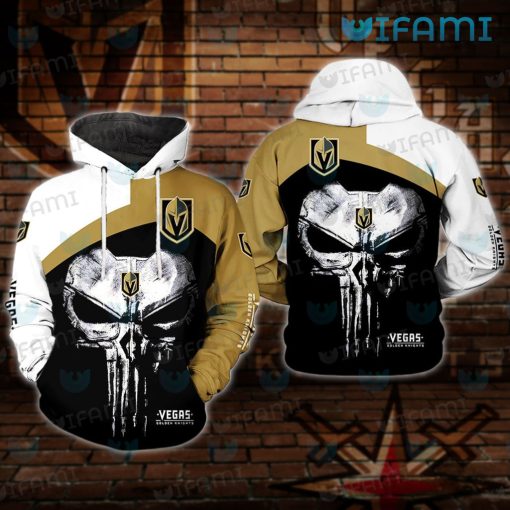 Vegas Knights Hoodie 3D Punisher Skull Vegas Golden Knights Gift