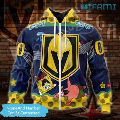 Vegas Knights Hoodie 3D SpongeBob Patrick Star Custom Vegas Golden Knights Zipper