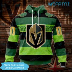 Vegas Knights Hoodie 3D St Patricks Day Design Custom Vegas Golden Knights Present Front