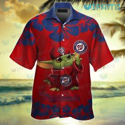 Custom Nationals Hawaiian Shirt Cannabis Leaf Washington Nationals Gift