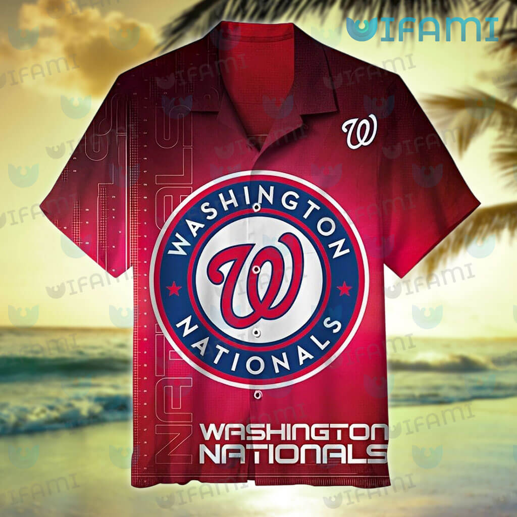 Custom Nationals Hawaiian Shirt Grunge Pattern Washington