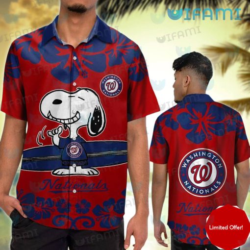 Washington Nationals Hawaiian Shirt Snoopy Smile Surfboard Nationals Gift