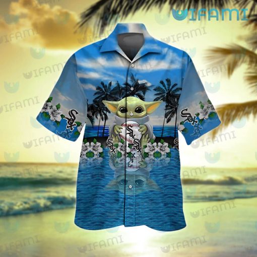 White Sox Hawaiian Shirt Baby Yoda Summer Beach Chicago White Sox Gift