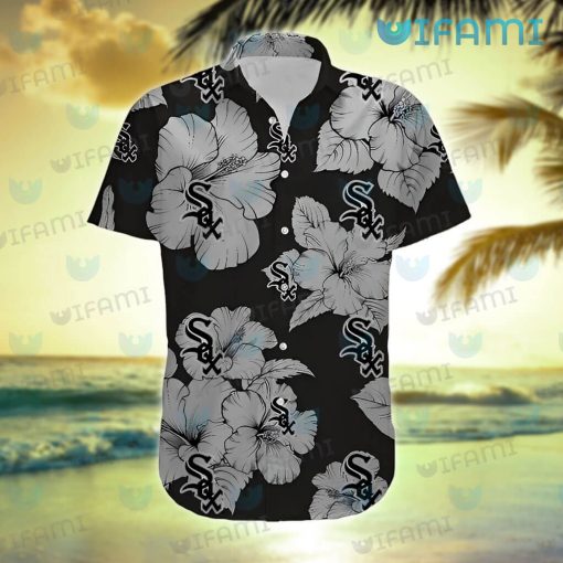 White Sox Hawaiian Shirt Big Hibiscus Pattern Chicago White Sox Gift