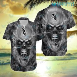 White Sox Hawaiian Shirt Flaming Skull Chicago White Sox Gift