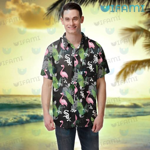 White Sox Hawaiian Shirt Flamingo Banana Leaf Chicago White Sox Gift