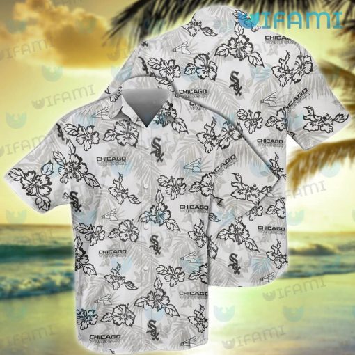 White Sox Hawaiian Shirt Hibiscus Tropical Leaf Chicago White Sox Gift