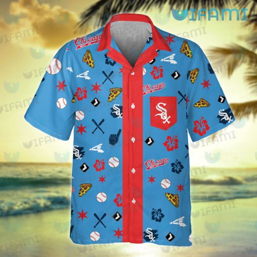 White Sox Hawaiian Shirt Pizza Basell Pattern Chicago White Sox Gift