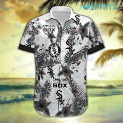 White Sox Hawaiian Shirt Plumeria Palm Leaf Chicago White Sox Gift