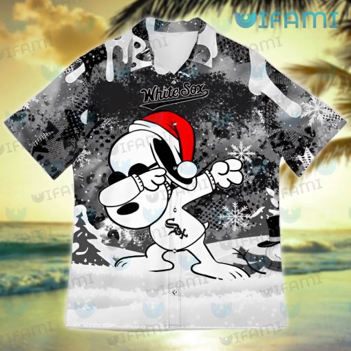White Sox Hawaiian Shirt Snoopy Dabbing Snowflake Chicago White Sox Gift