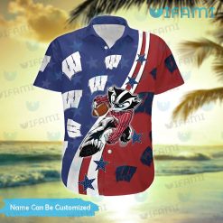 Wisconsin Badgers Hawaiian Shirt Big Mascot Badgers Present