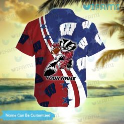 Wisconsin Badgers Hawaiian Shirt Big Mascot Badgers Gift
