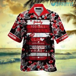 Wisconsin Badgers Hawaiian Shirt Love Peace Badgers Present