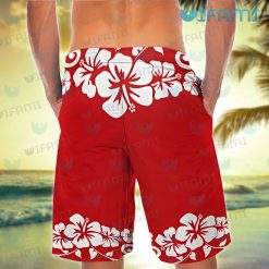 Wisconsin Badgers Hawaiian Shirt Mickey Surfboard Badgers Short Back