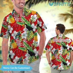Wisconsin Badgers Hawaiian Shirt Toucan Rosella Pineapple Custom Badgers Present Men