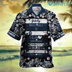 Yankees Hawaiian Shirt Baseball Love Peace New York Yankees Present Front