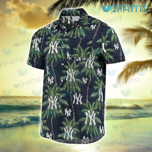 Yankees Hawaiian Shirt Coconut Tree Pattern New York Yankees Gift