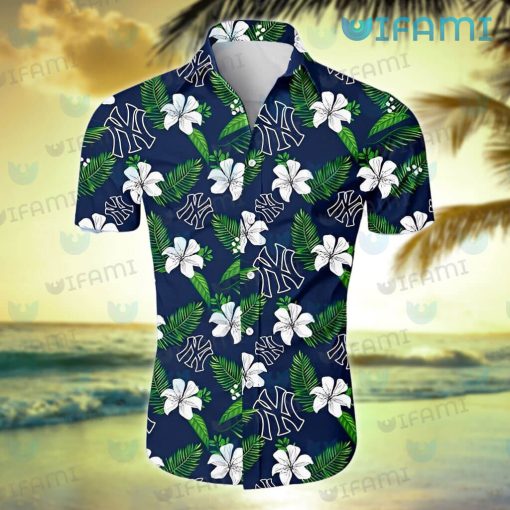 Yankees Hawaiian Shirt Flower Pattern New York Yankees Gift