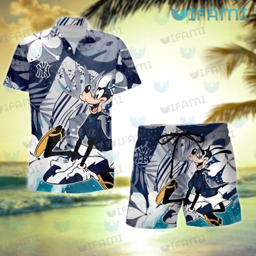 Yankees Hawaiian Shirt Goofy Surfing New York Yankees Gift