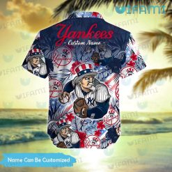 Yankees Hawaiian Shirt Mascot Palm Leaves Custom New York Yankees Gift