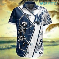 Yankees Hawaiian Shirt Skeleton Dancing New York Yankees Gift