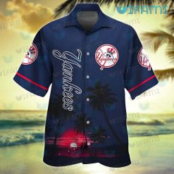 Yankees Hawaiian Shirt Sunset Beach New York Yankees Gift