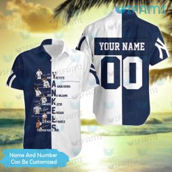 Yankees Hawaiian Shirt Team Member Signature Custom New York Yankees Gift