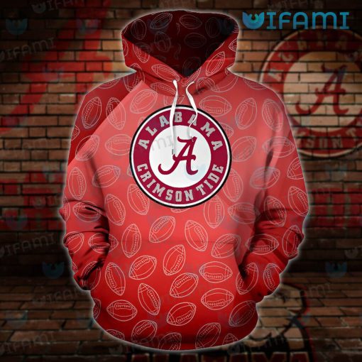 Alabama Football Hoodie 3D Football Pattern Best Gifts For Alabama Fans