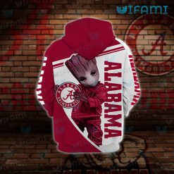 Alabama Hoodie 3D Baby Groot Hug Logo Alabama Crimson Tide Gift