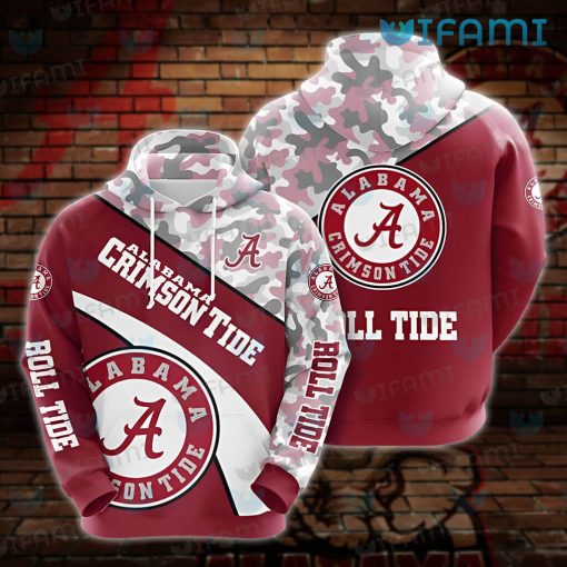 Alabama Hoodie 3D Military Camouflage Alabama Crimson Tide Gift