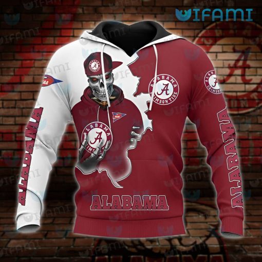 Alabama Hoodie Mens Skeleton Hold Logo Alabama Crimson Tide Gift