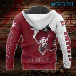 Alabama Hoodie Mens Skeleton Hold Logo Alabama Crimson Tide Present Back