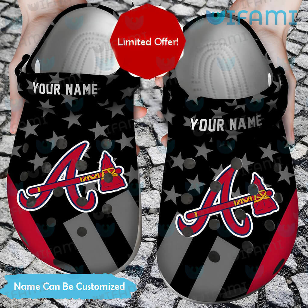 Custom Name And Number Striped Style Atlanta Braves Baseball