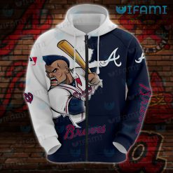 Atlanta Braves Hoodie 3D Broken Mascot Braves Zip Up