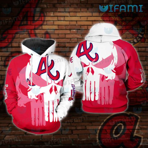 Atlanta Braves Hoodie 3D Punisher Skull Atlanta Braves Gift Ideas