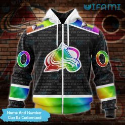 Avalanche Hoodie 3D Hockey Is For Everyone Custom Colorado Avalanche Zip Up