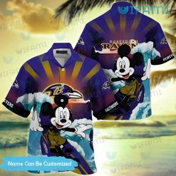 Baltimore Ravens Hawaiian Shirt Mickey Mouse Personalized Ravens Gift