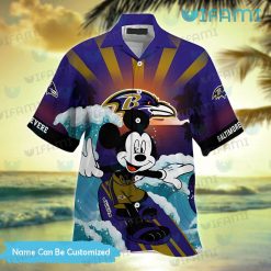 Baltimore Ravens Hawaiian Shirt Mickey Mouse Personalized Ravens Present
