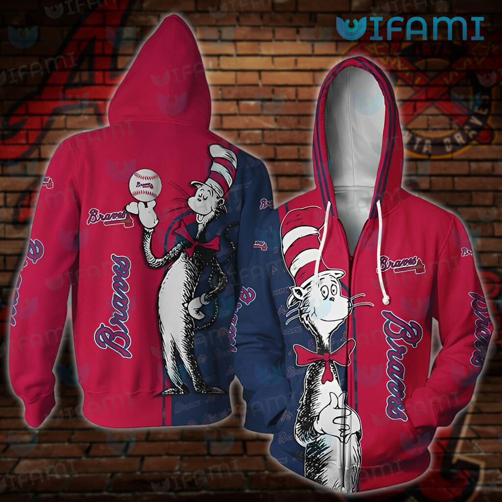Braves Zip Up Hoodie 3D The Cat In The Hat Atlanta Braves Gift -  Personalized Gifts: Family, Sports, Occasions, Trending