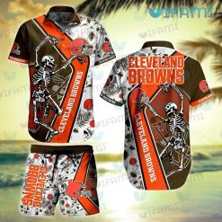 Browns Hawaiian Shirt Skeleton Cleveland Browns Gift