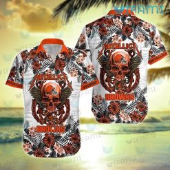 Browns Hawaiian Shirt Skull Cleveland Browns Gift