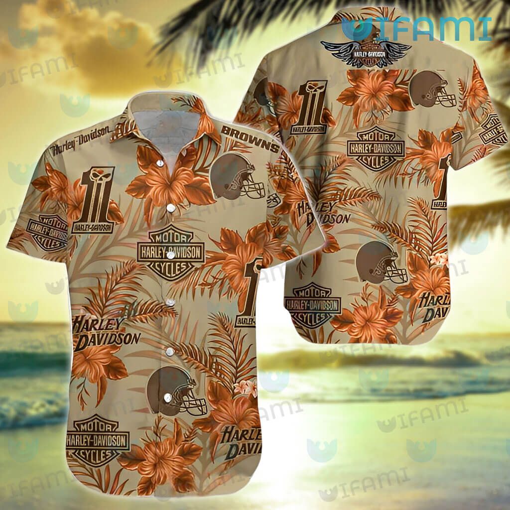 Edmonton Oilers Flowers Pattern Orange Short Sleeve Hawaiian Shirt