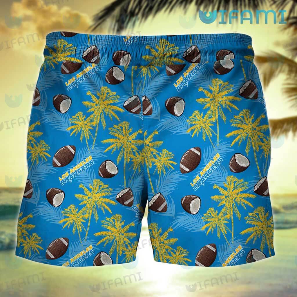 Los Angeles Chargers T-Shirts Beach Shorts Outfit Men Summer Short Sleeve  Shorts