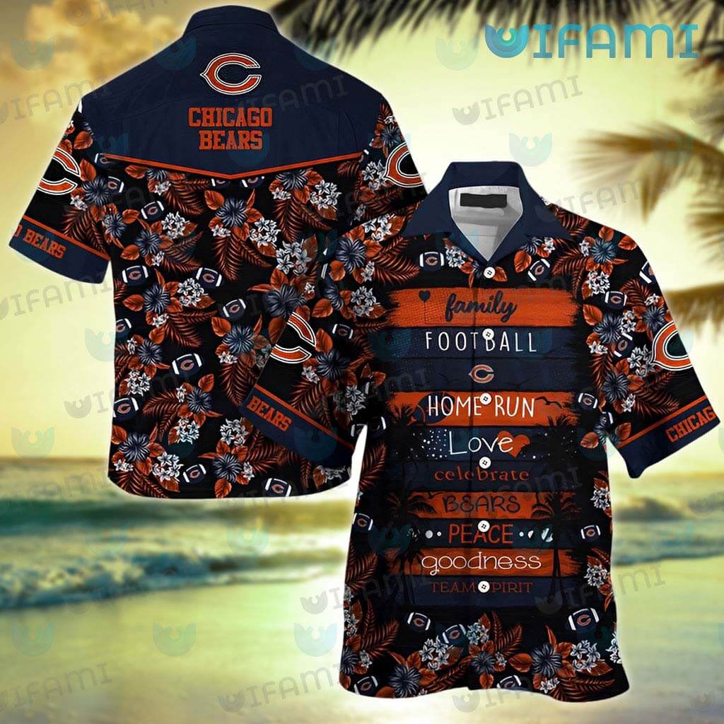 Chicago Bears NFL Custom Name Hawaiian Shirt Unique Gift For Men