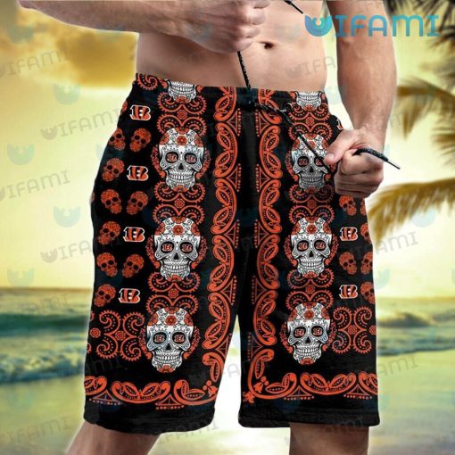 Cincinnati Bengals Hawaiian Shirt Sugar Skull Cincinnati Bengals Gift Ideas