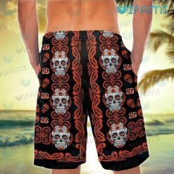 Cincinnati Bengals Hawaiian Shirt Sugar Skull Cincinnati Bengals Short